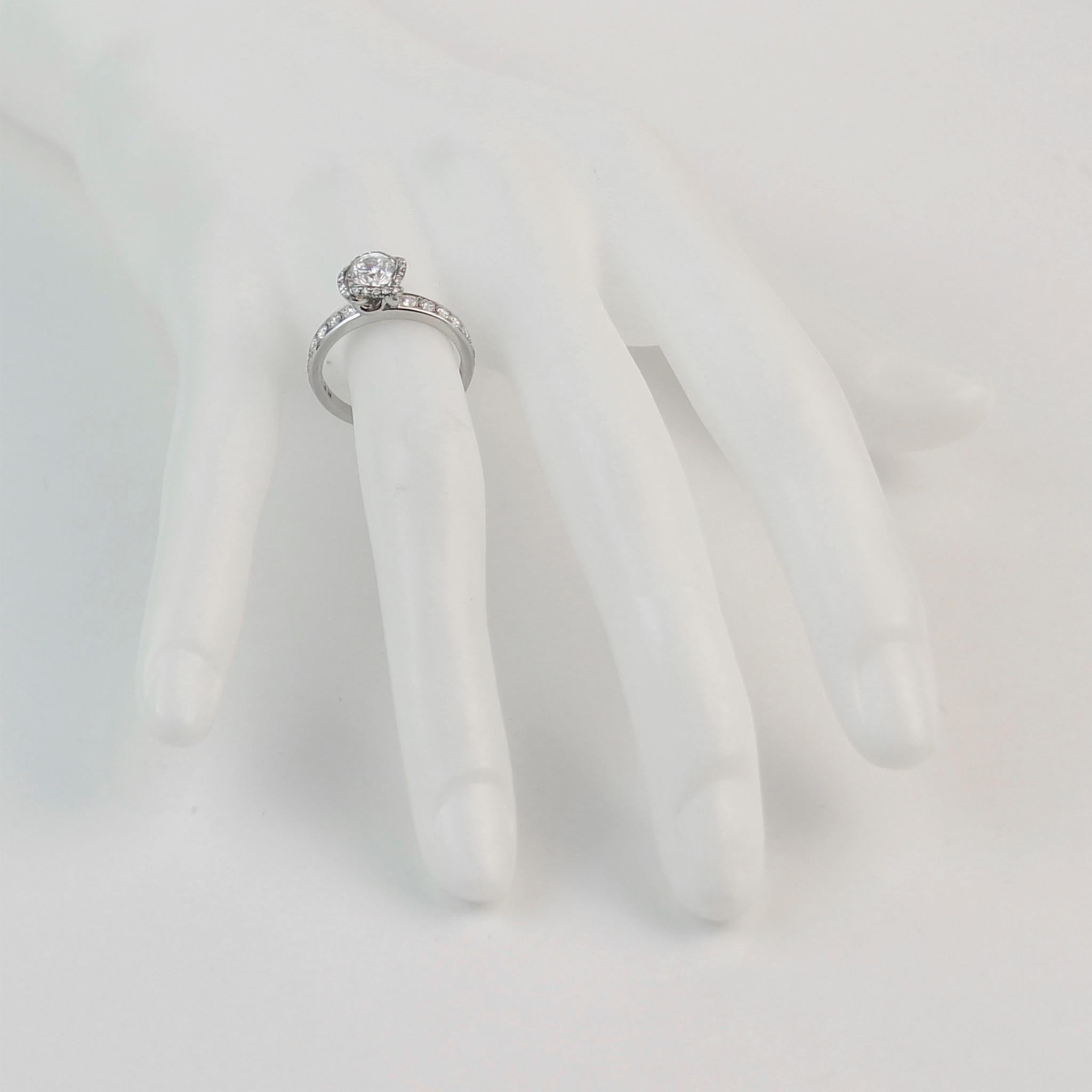 Modern Fred of Paris Platinum GIA Diamond Ring 1.23ct. tw For Sale