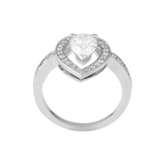 Fred of Paris Platinum GIA Pear Diamond Ring