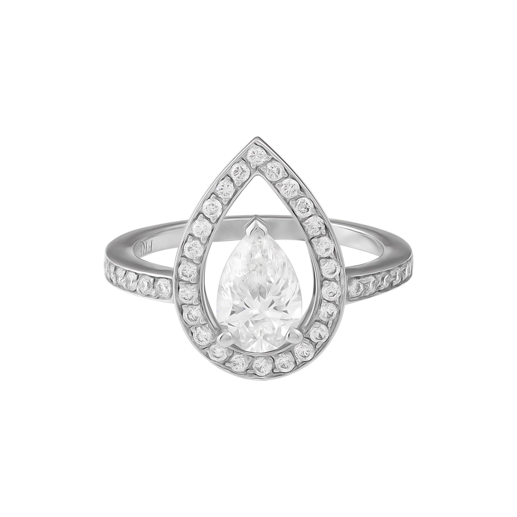 fred pear-shaped engagement rings