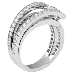 Fred of Paris Platin-Diamantring mit birnenförmigem Ring