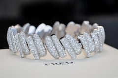 Fred of Paris Success 18k White Gold Pave Diamond Bracelet