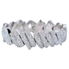 Fred of Paris Success 18k White Gold Pave Diamond Bracelet