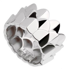 Fred of Paris Triple Arc White Gold Band Ring