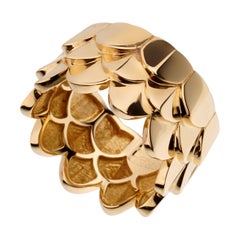 Anello a fascia in oro giallo a triplo arco di Fred of Paris