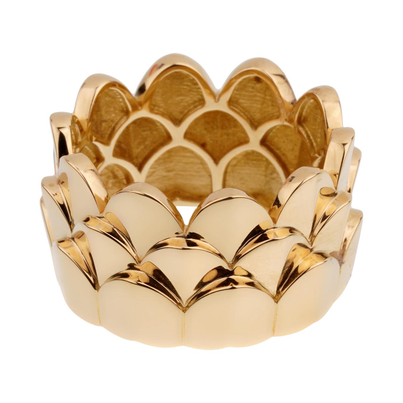 Fred of Paris Triple Arc Yellow Gold Band Ring For Sale
