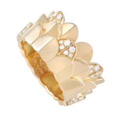 Fred of Paris Une Ile D’or 18k Yellow Gold 0.49 Ct Diamond Band Ring