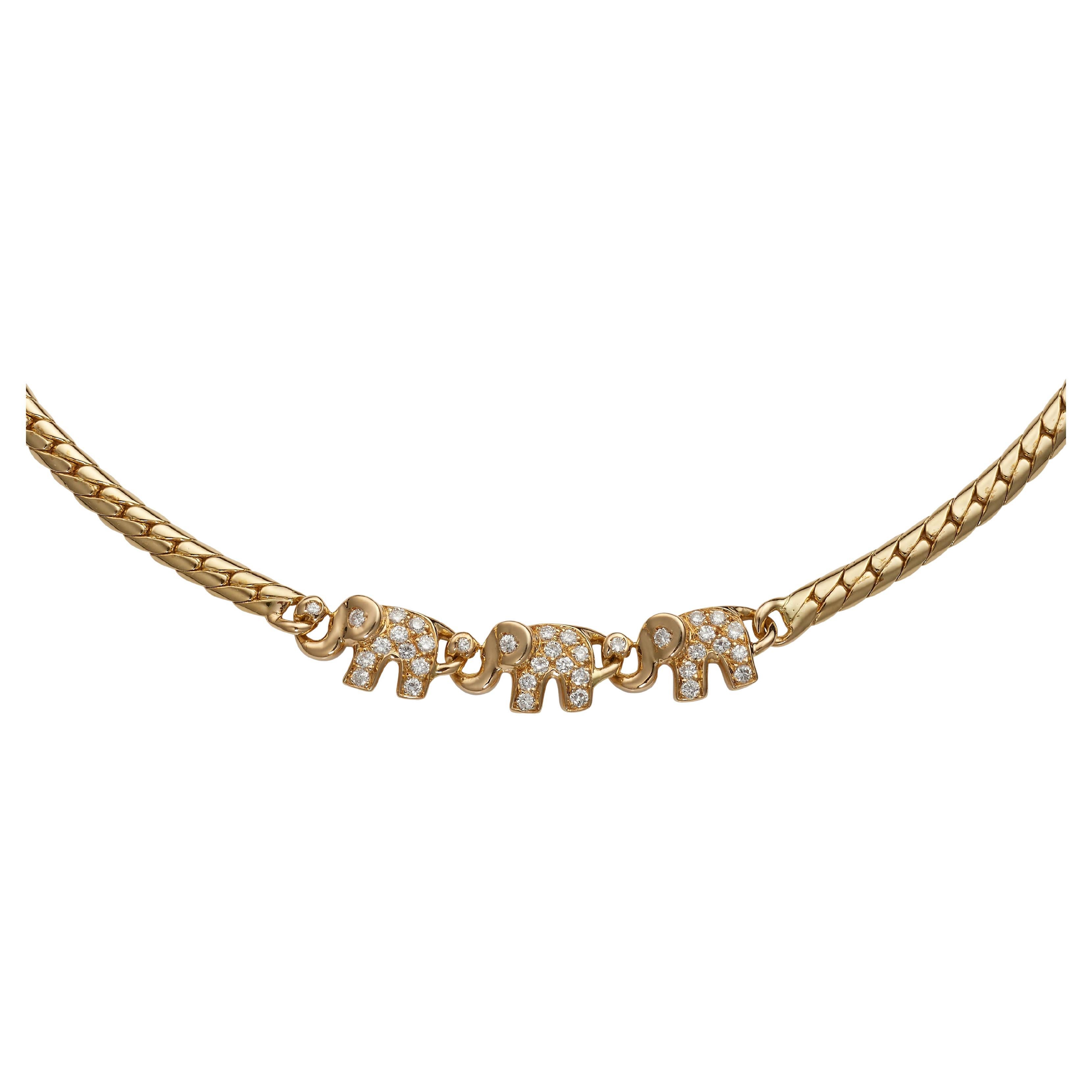 FRED of Paris vintage elephant necklace