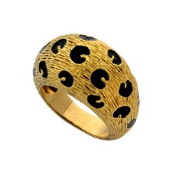 Anello Fred of Paris con leopardo vintage in oro giallo