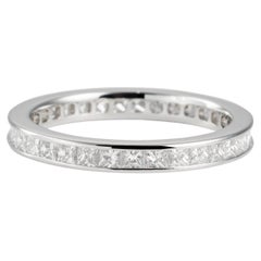 FRED OF PARIS - wedding band in platinum and princess-cut diamonds