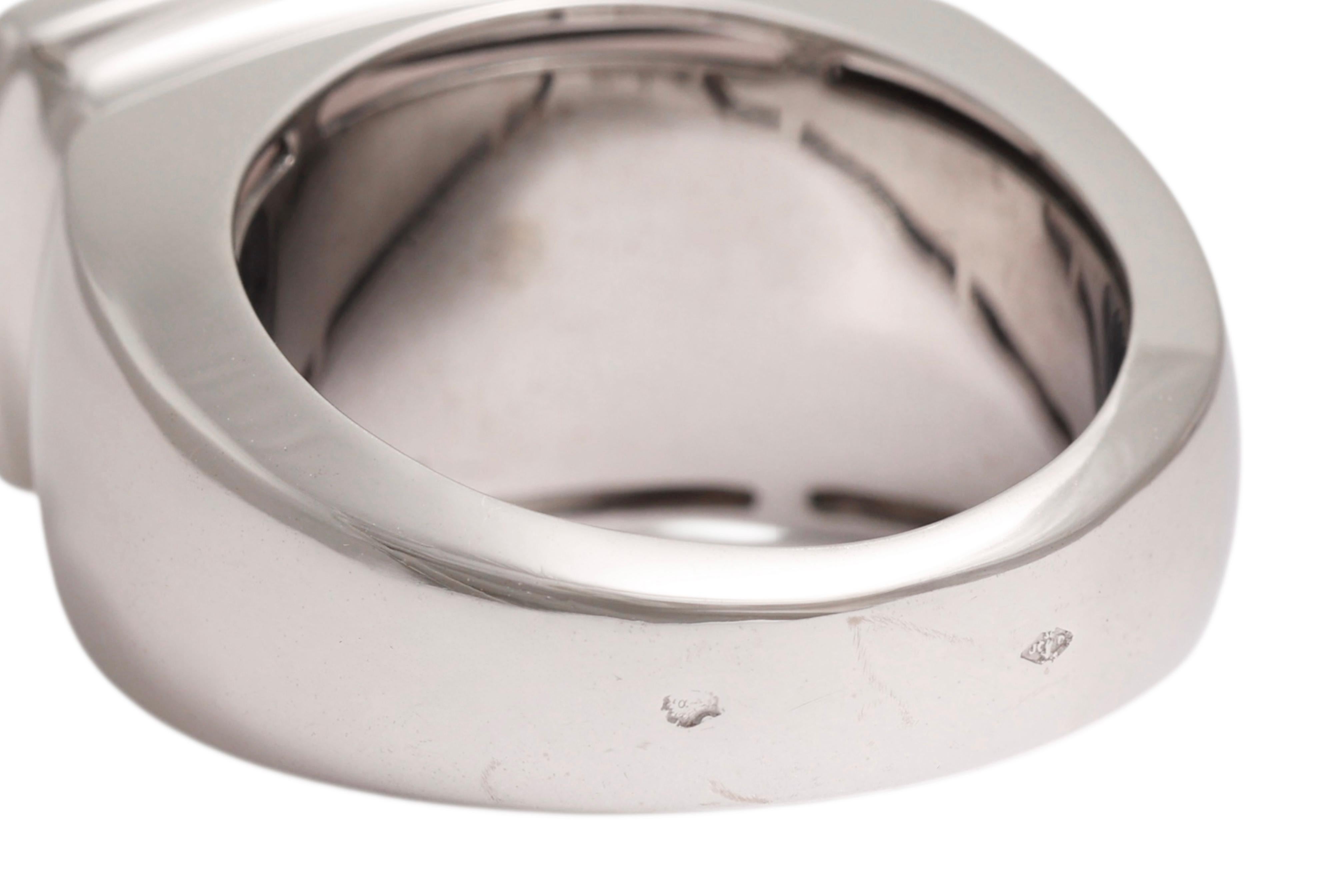 Fred Paris 18 Kt Weißgold mit riesigem natürlichen Rauchquarz im Angebot 4