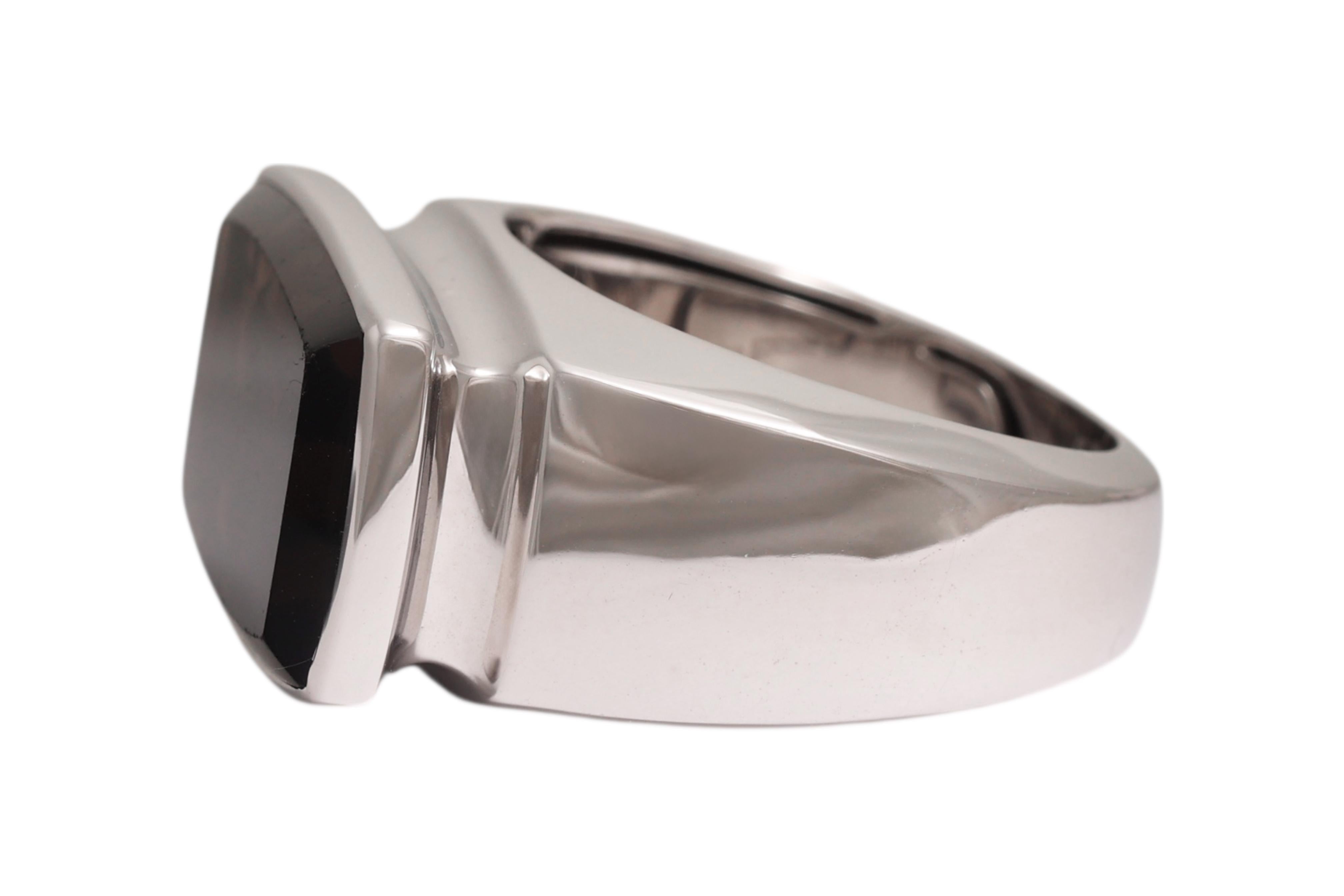 Fred Paris 18 Kt Weißgold mit riesigem natürlichen Rauchquarz im Zustand „Hervorragend“ im Angebot in Antwerp, BE