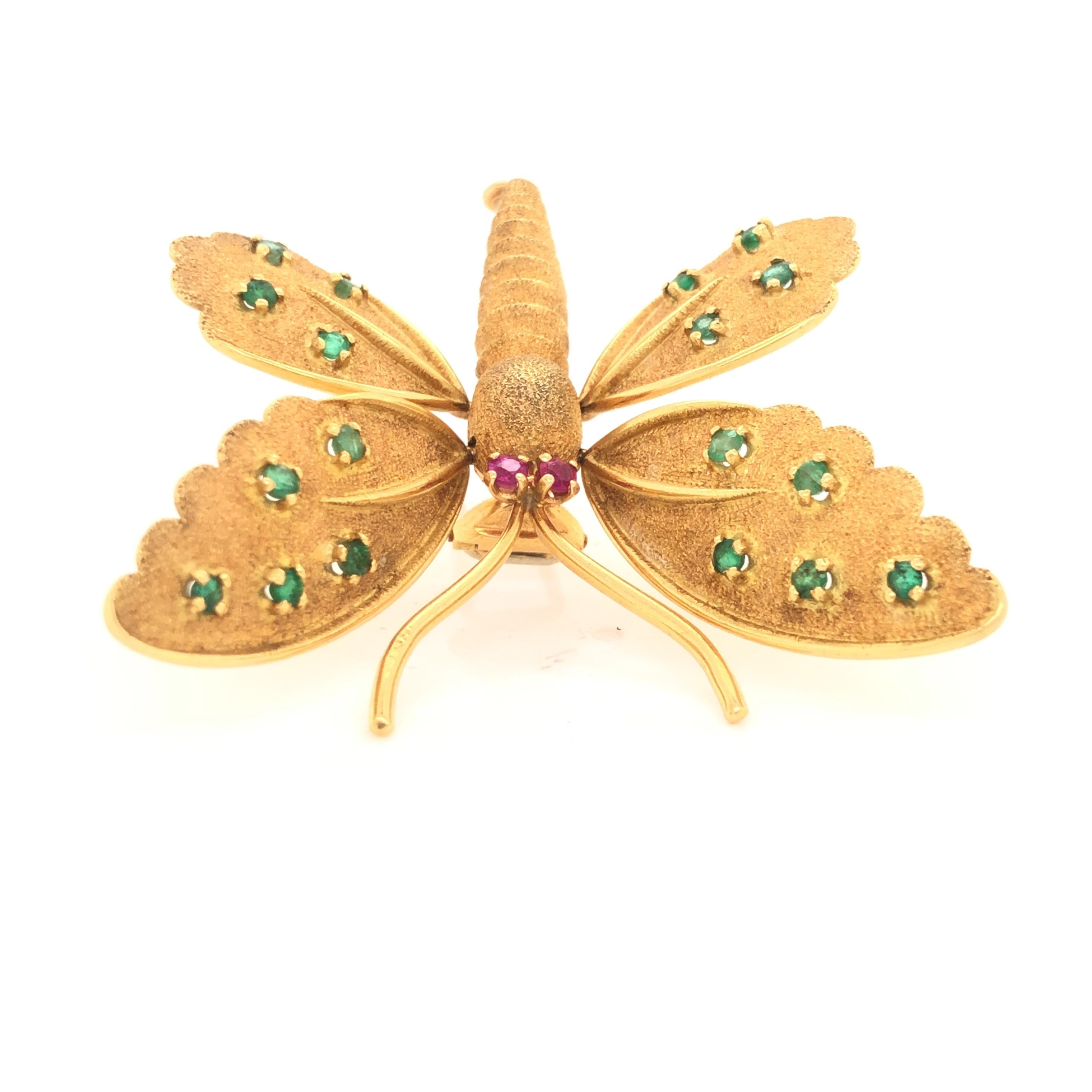 yellow butterfly pin