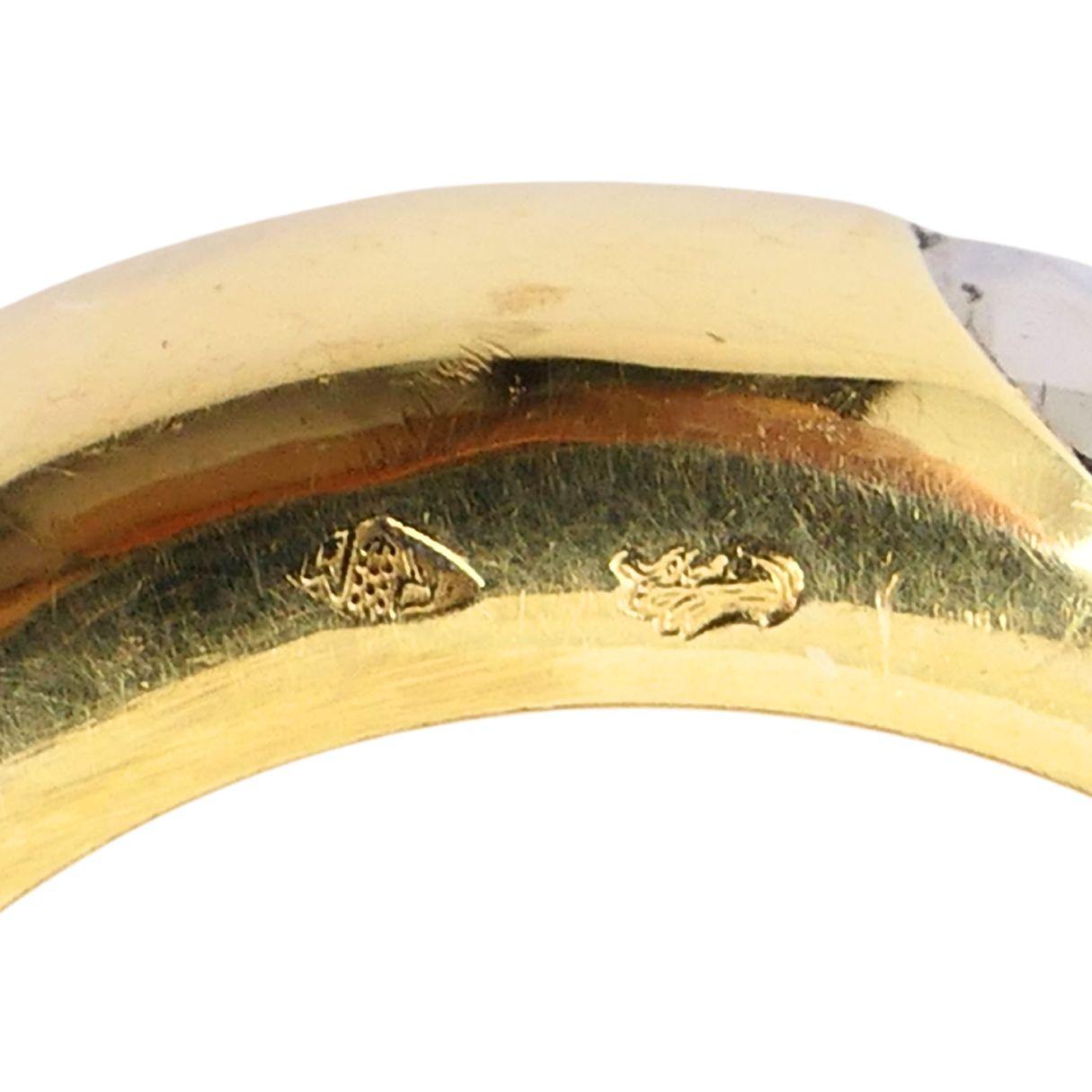 FRED Paris Anillo de oro de 18 quilates con hematites de época en venta 2