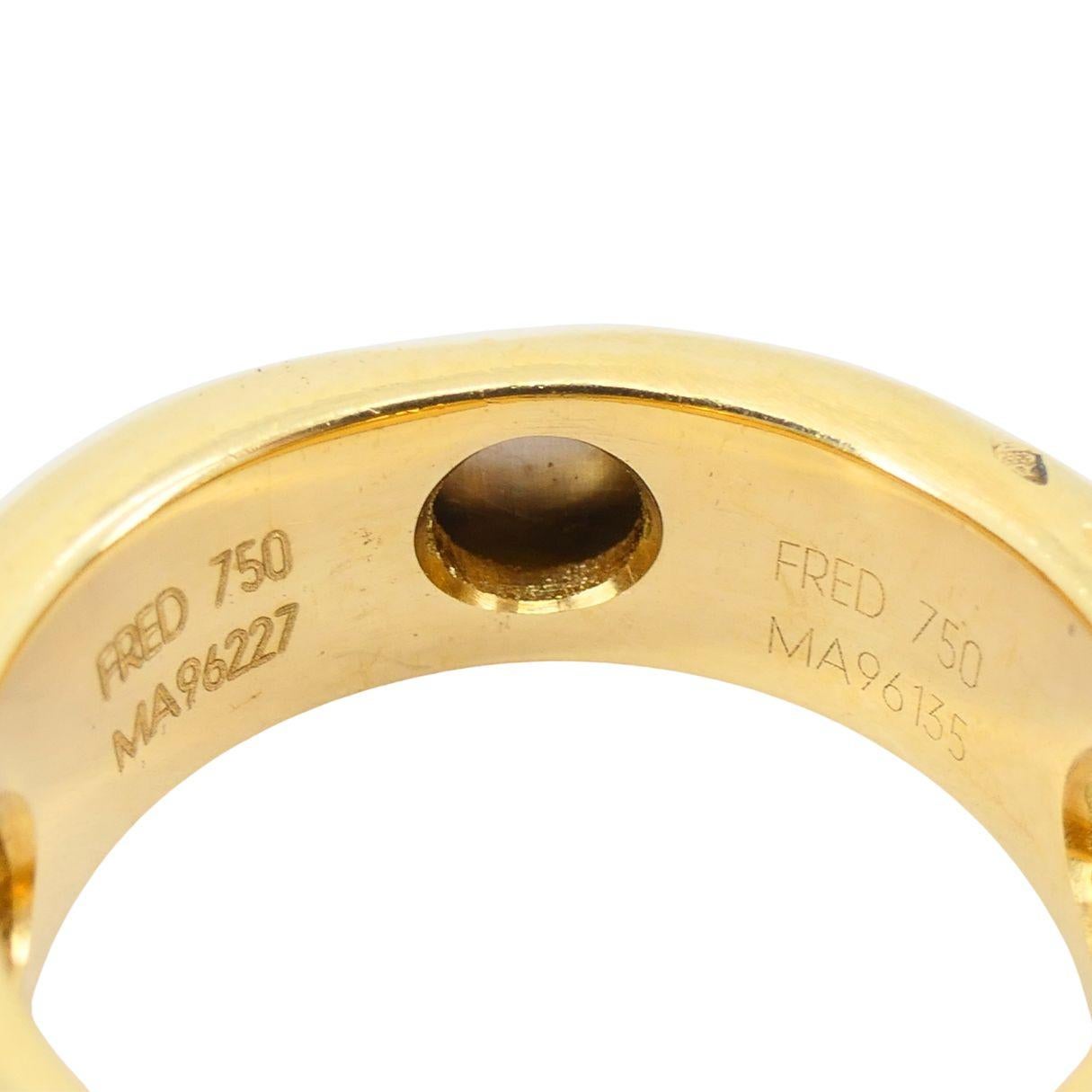 FRED Paris Anillo de oro de 18 quilates con hematites de época en venta 3