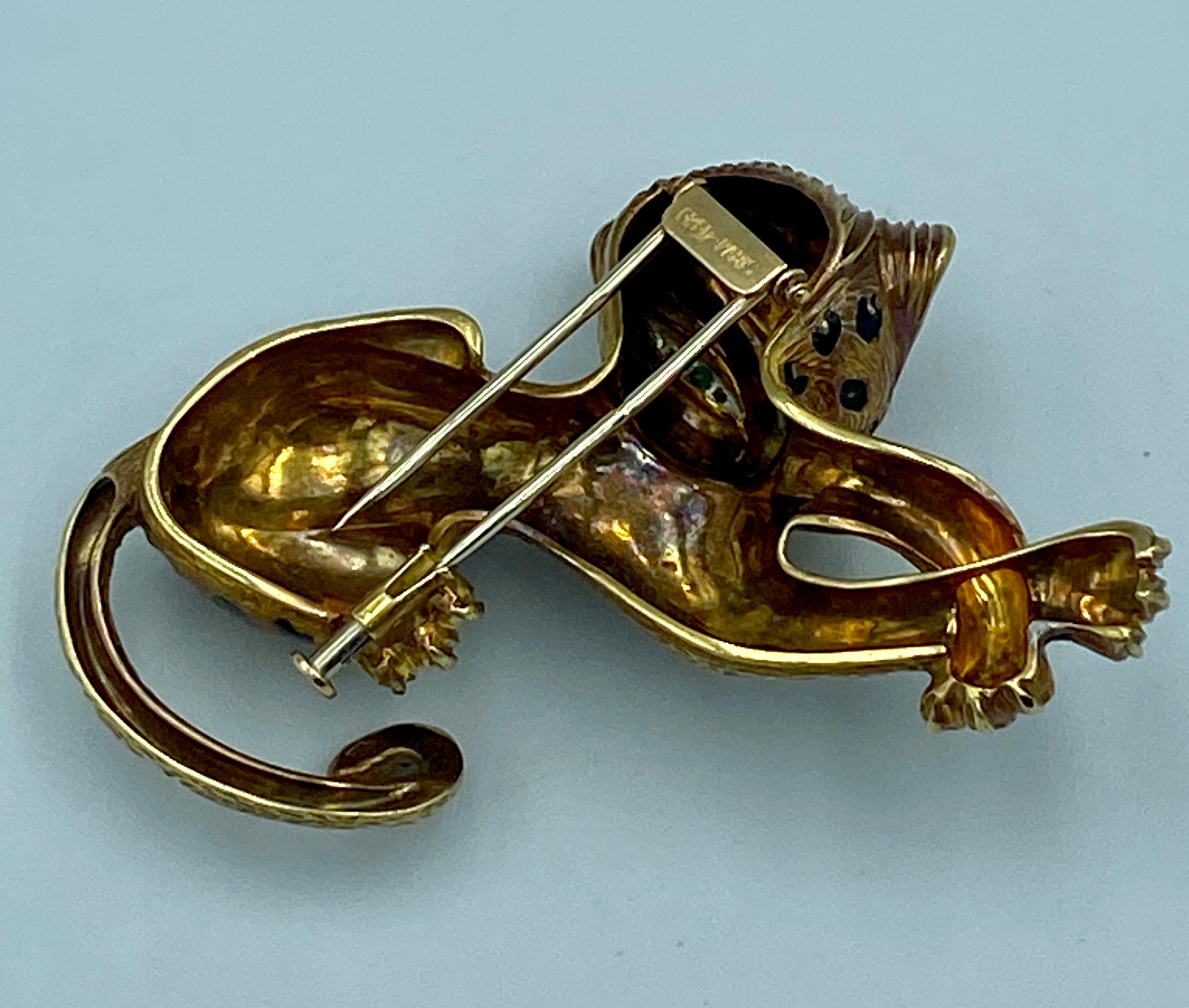 Fred Paris 18k panther brooch 1960s 3