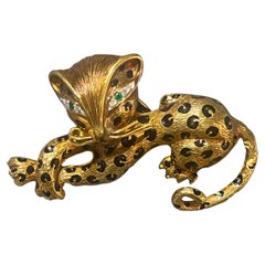 Fred Paris 18 Karat Pantherbrosche 1960er Jahre