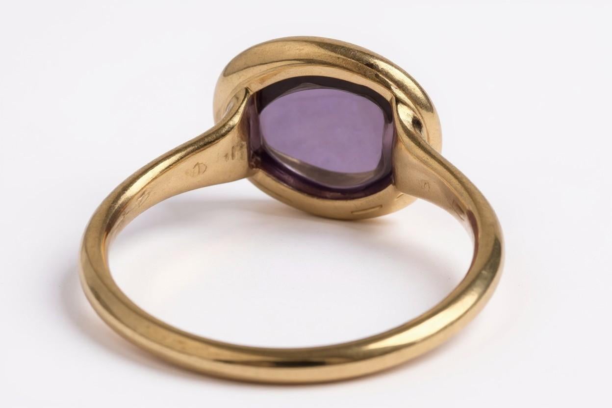 Fred Paris, anello impilabile in oro rosa 18 ct. con ametista luminosa In condizioni buone in vendita a New York, NY