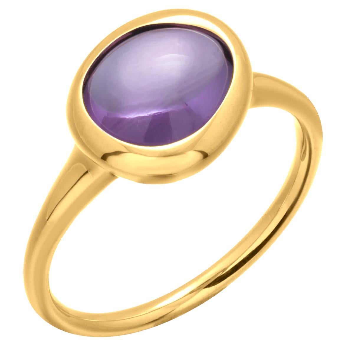 Fred Paris, anello impilabile in oro rosa 18 ct. con ametista luminosa in vendita