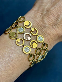 Fred Paris 18k Yellow Gold and Diamond 'Moonlight' bracelet, Circa 1990
