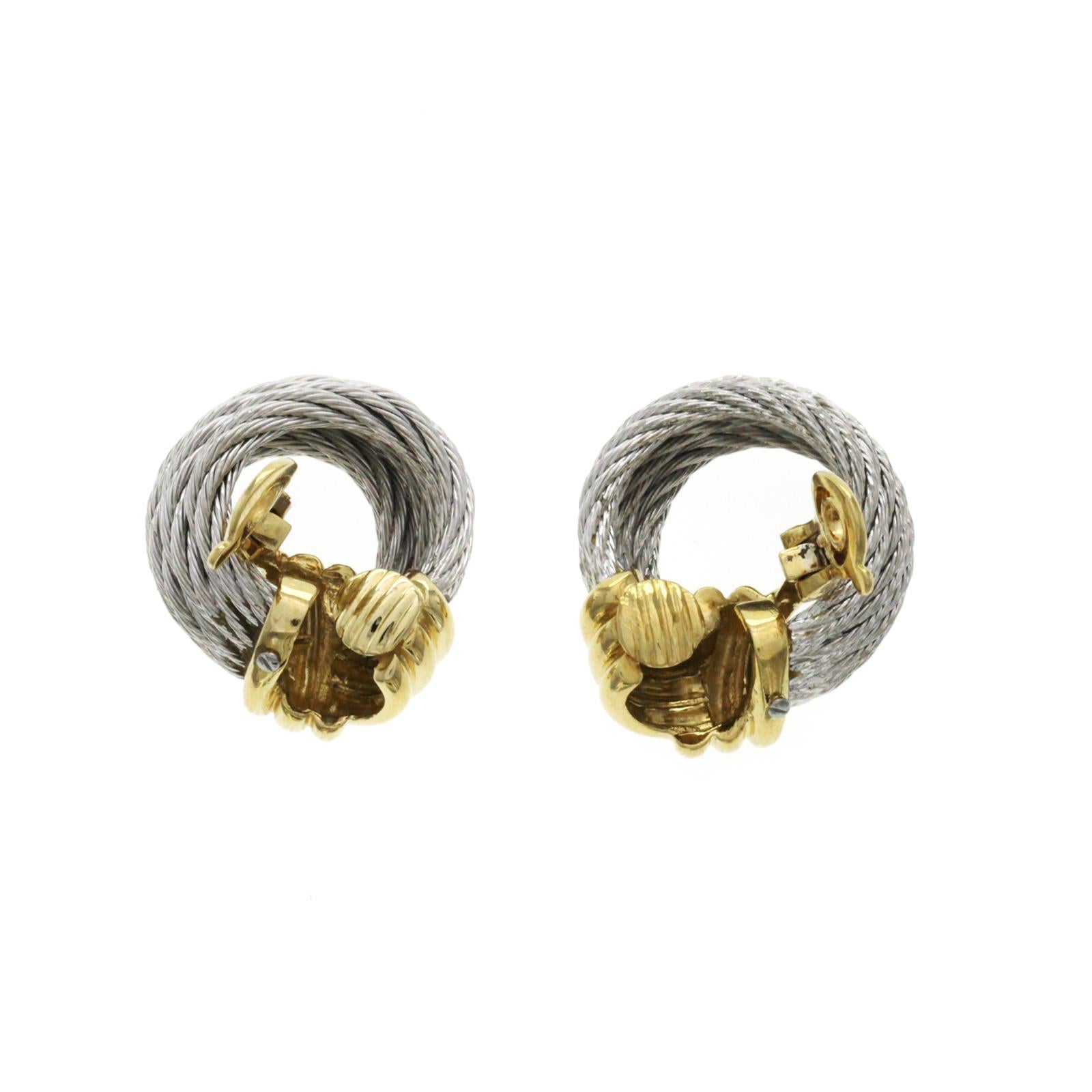 Fred Paris 18k Yellow Gold and Steel Force 10