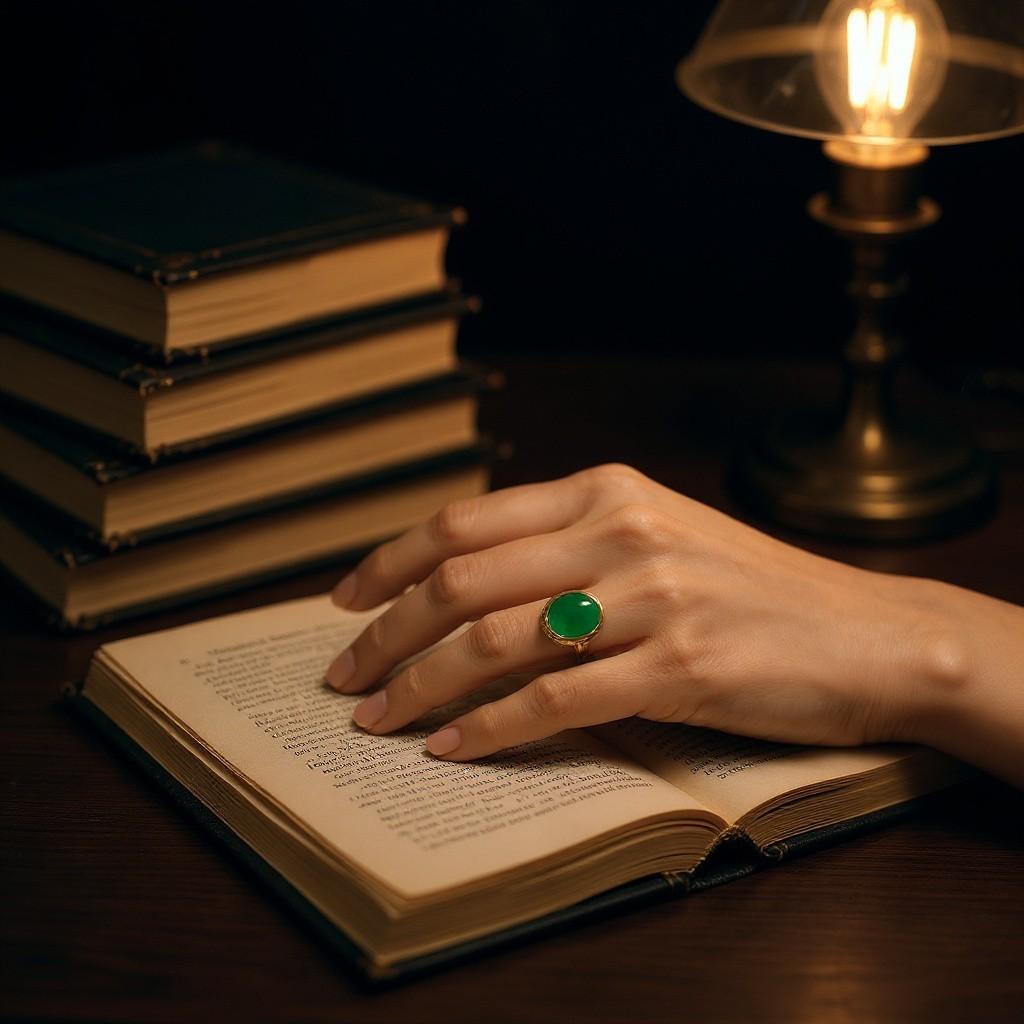 Fred Paris 18K Yellow Gold Chrysoprase Vintage Ring For Sale 3