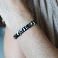 FRED Paris 1970 Two Tones Bracelet Chain In 18Kt Yellow Gold With VS Diamonds