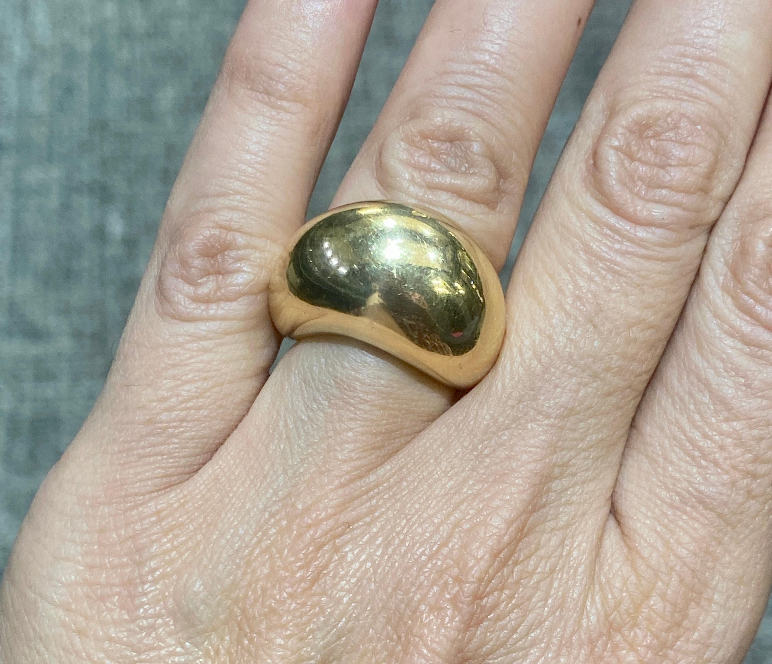 Women's or Men's Fred Paris 1990s asymetric ring For Sale
