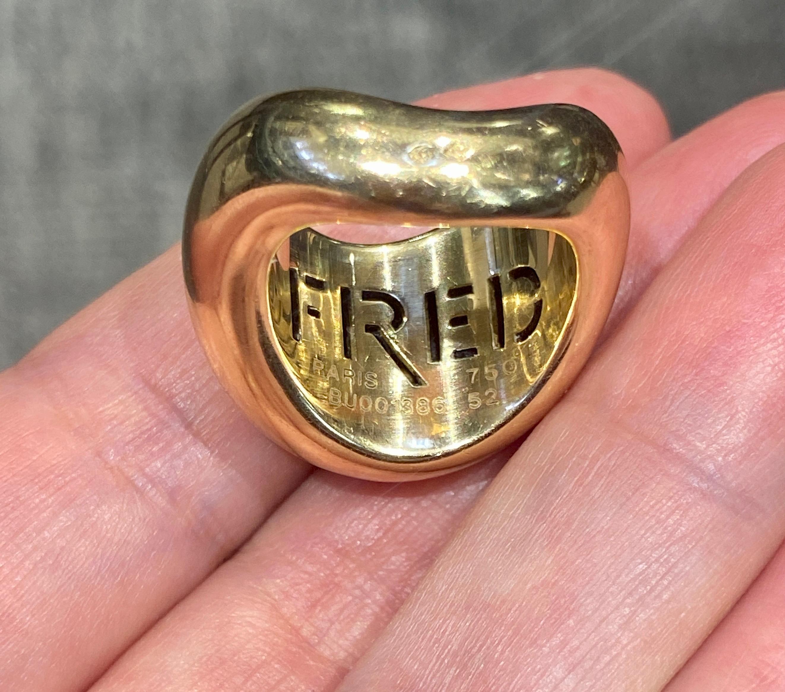 Fred Paris 1990s asymetric ring For Sale 1