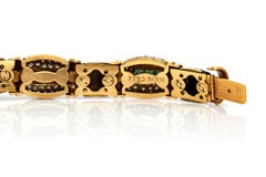 Fred Paris Bracelet en émail noir, émeraudes et diamants