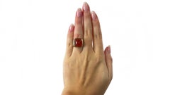 Fred Paris Carnelian 18 Karat Gold Ring