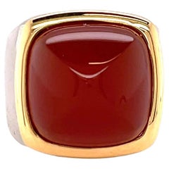 Fred Paris Carnelian 18 Karat Gold Ring