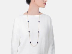 Fred Paris Diamond and Lapis Necklace