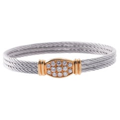 Fred Paris Diamant-Armband aus Gold und Stahl
