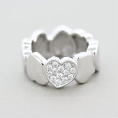 Fred Paris Diamond Gold Heart Band Ring