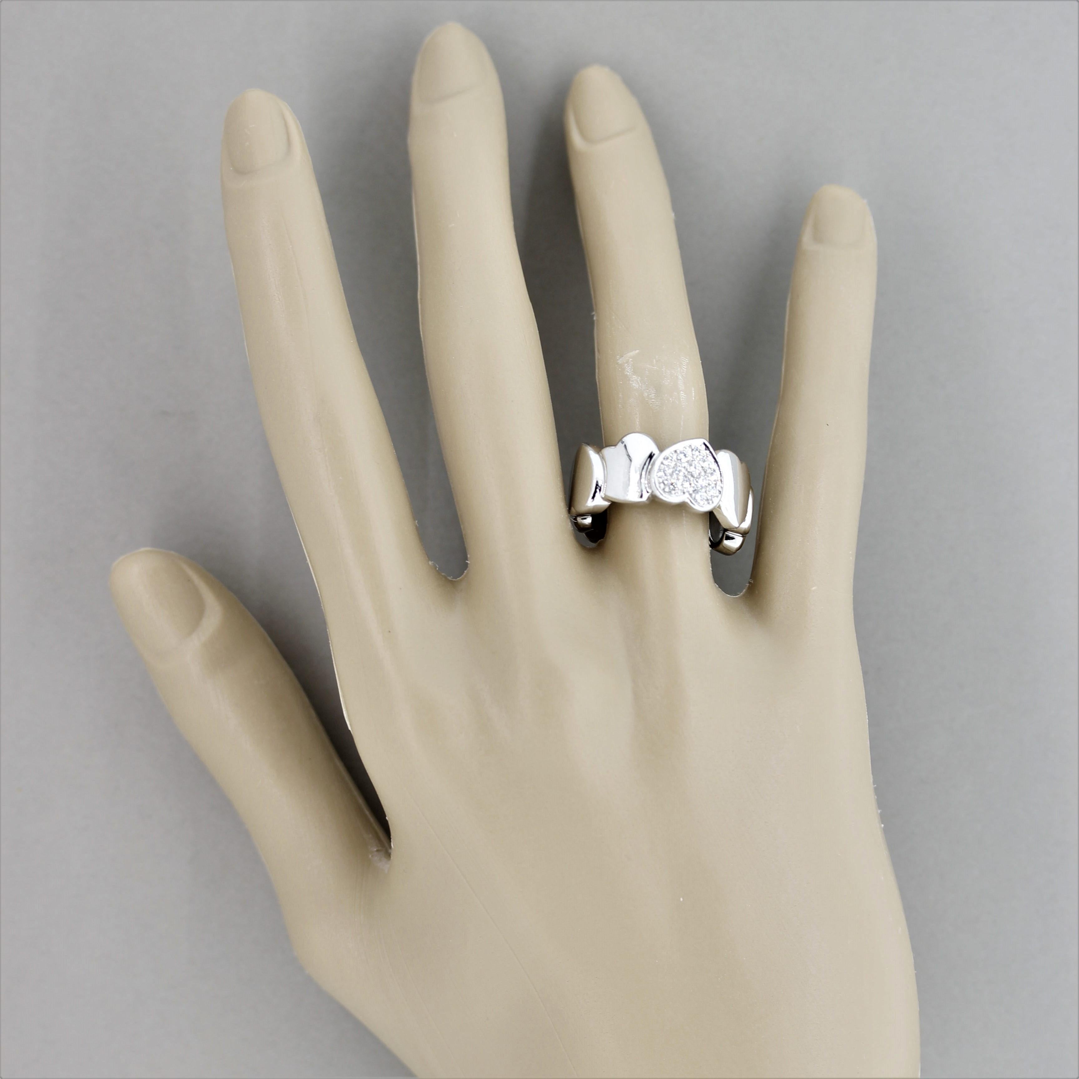 Fred Paris Diamant Gold Herz Band Ring 1