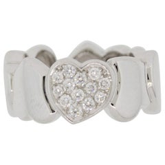 Fred Paris Diamond Gold Heart Band Ring