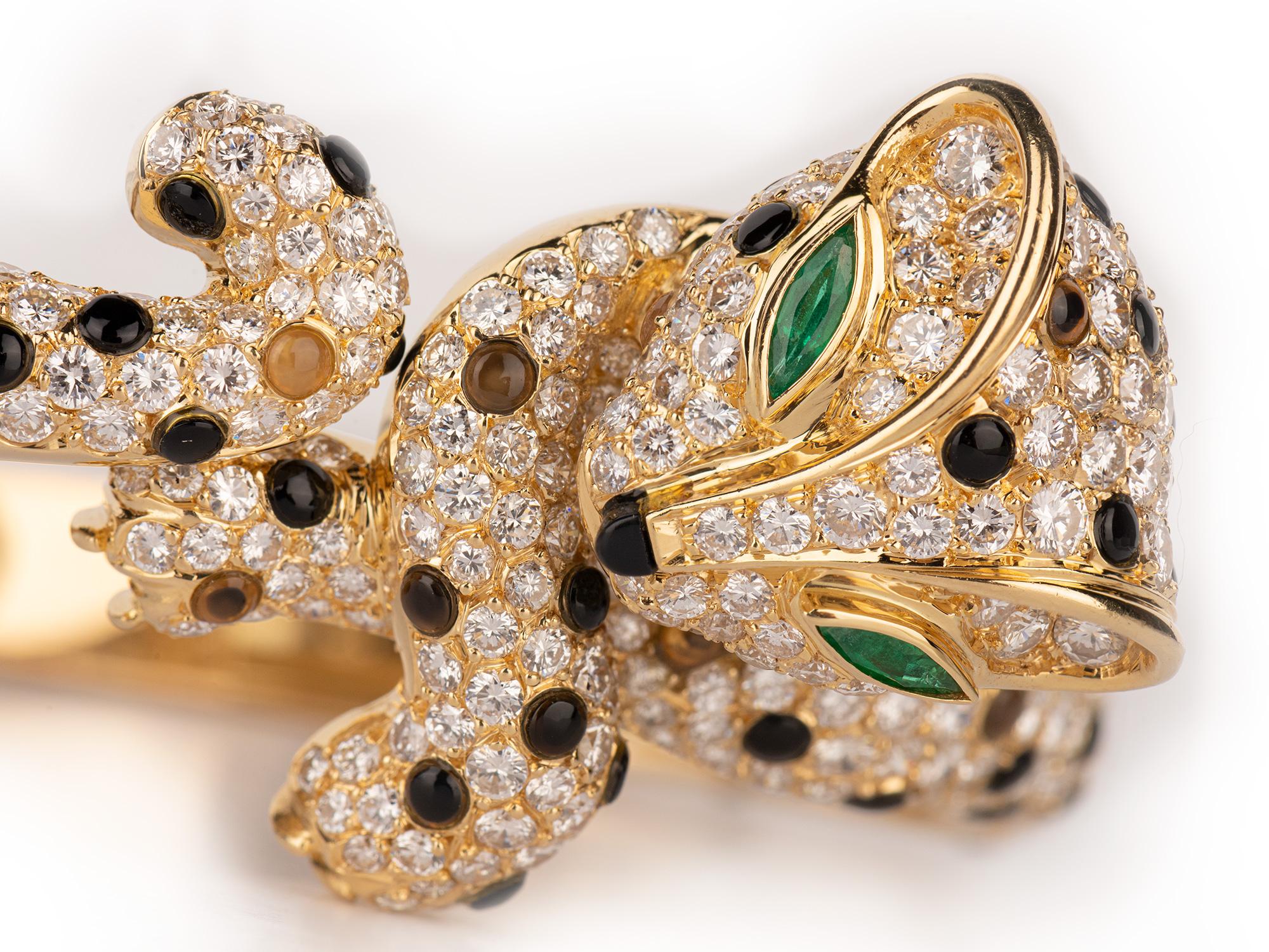 Taille brillant Fred Paris Bracelet léopard en diamants en vente