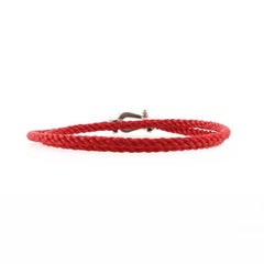Fred Paris Force 10 Bracelet Woven Cord with Stainless Steel and 18K Whit