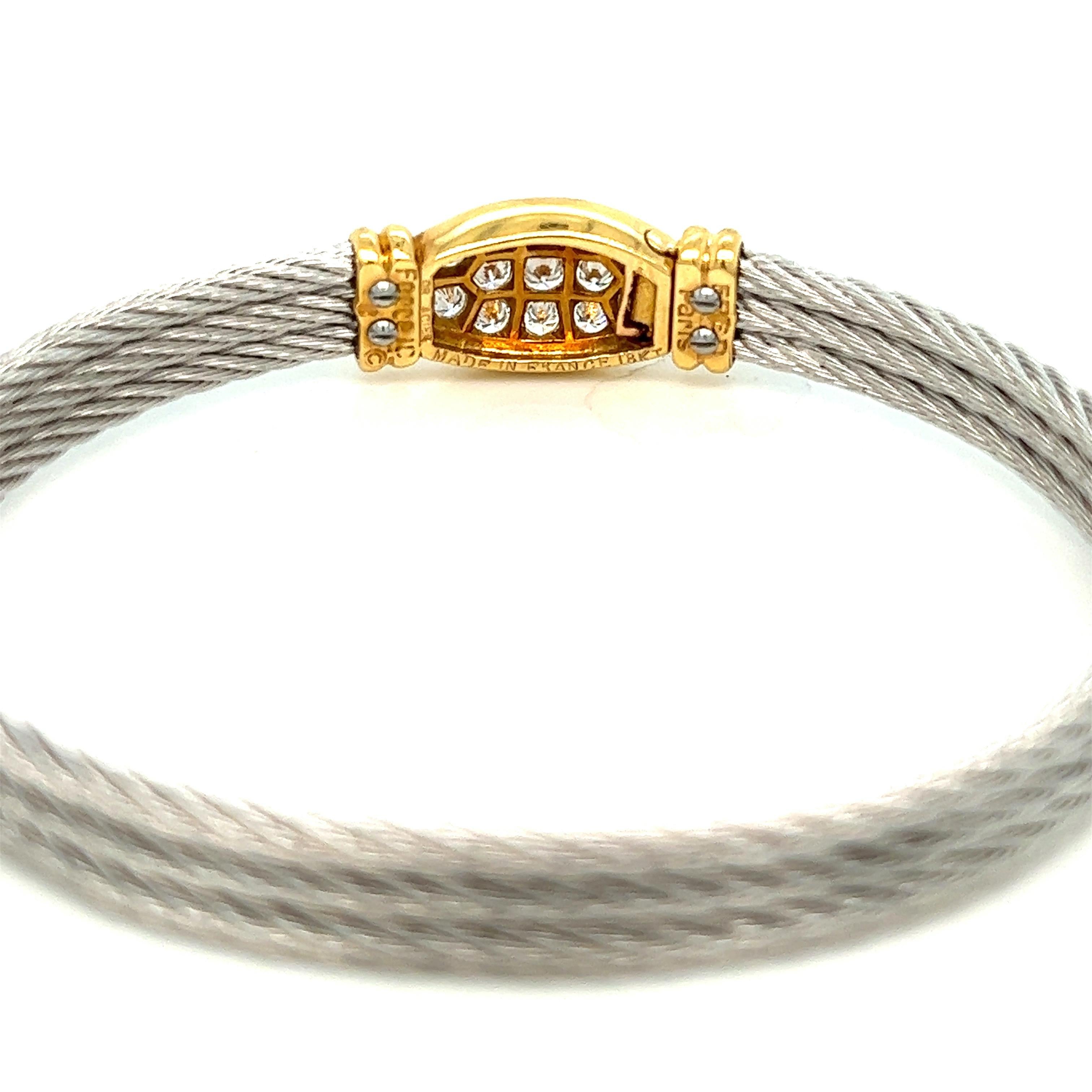 Contemporain Fred Paris Bracelet Force 10 diamants en vente