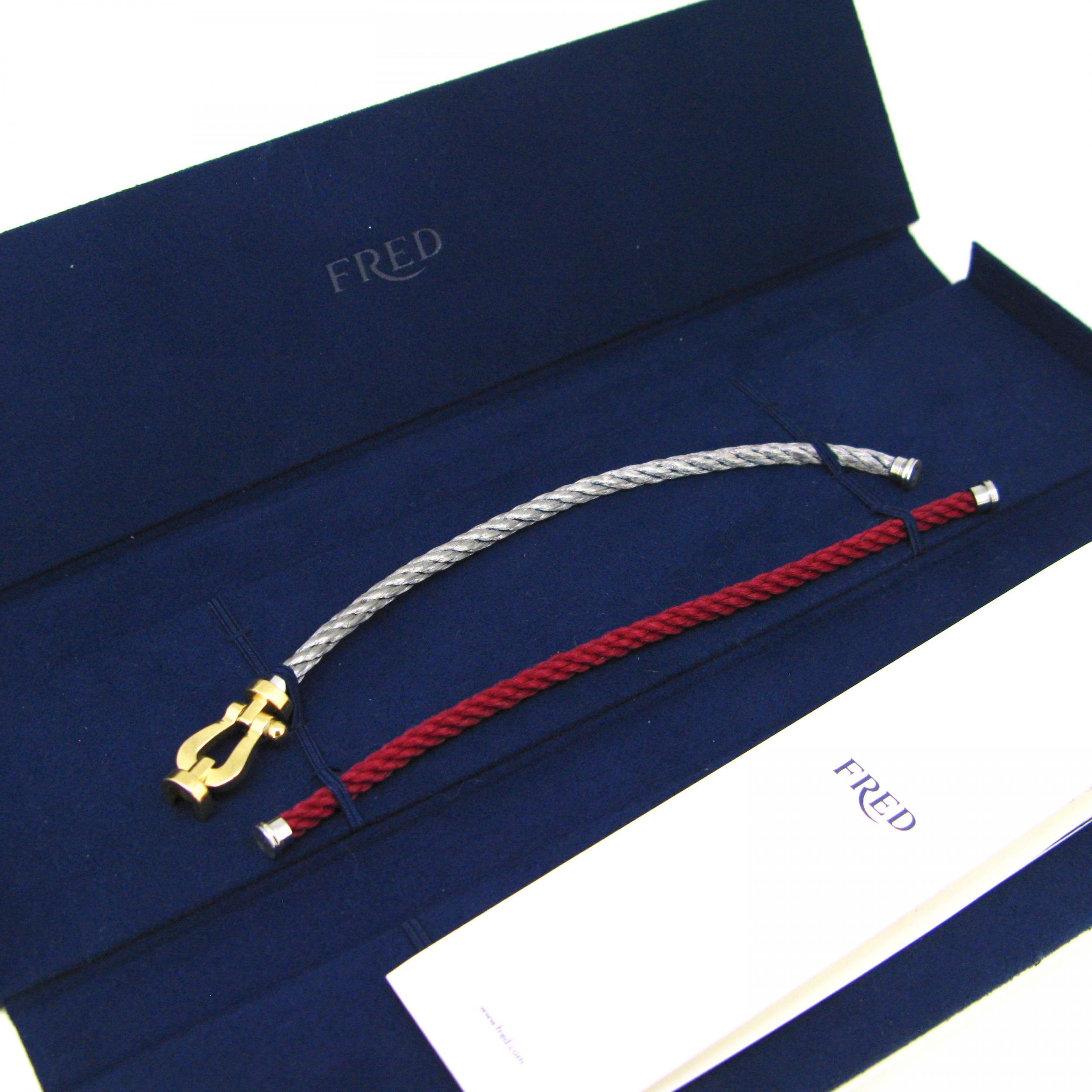 Fred Paris Force 10 Yellow Gold and Steel Bracelet in Its Box and Paper 5