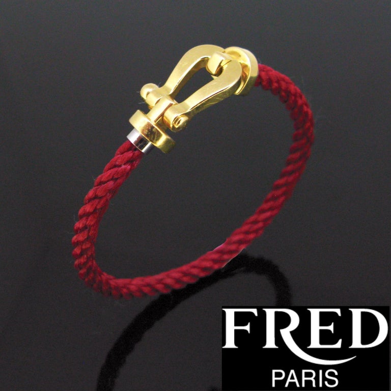 Fred Paris Force 10 Yellow Gold and Steel Bracelet in Its Box and