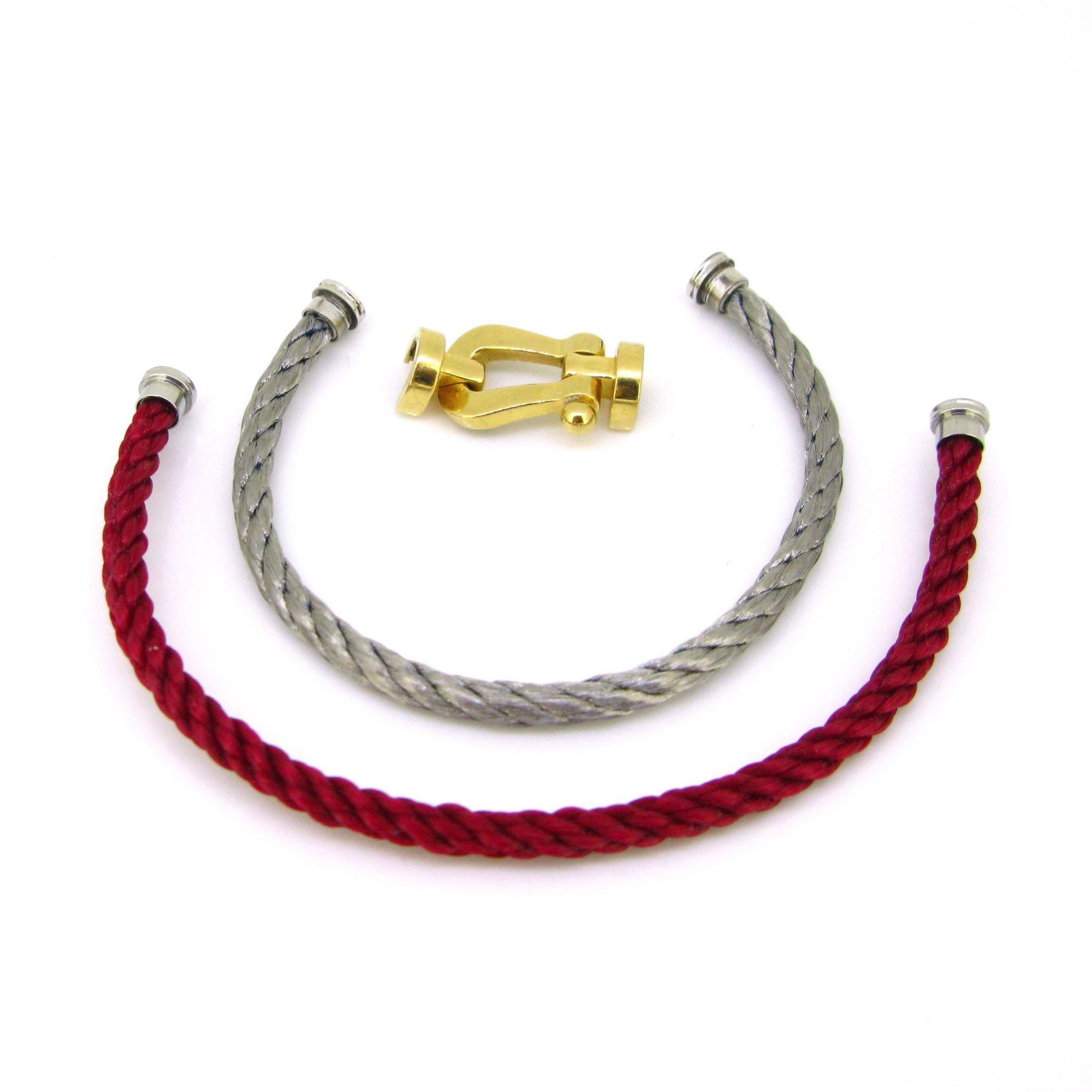 Fred Paris Force 10 Yellow Gold and Steel Bracelet in Its Box and Paper 1