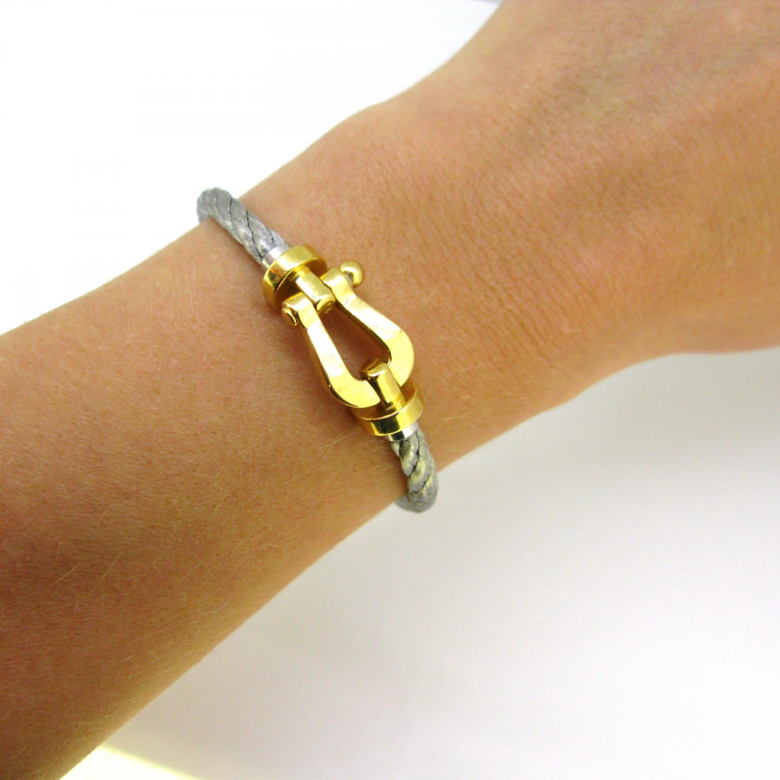 Fred Paris Force 10 Yellow Gold and Steel Bracelet in Its Box and Paper 2
