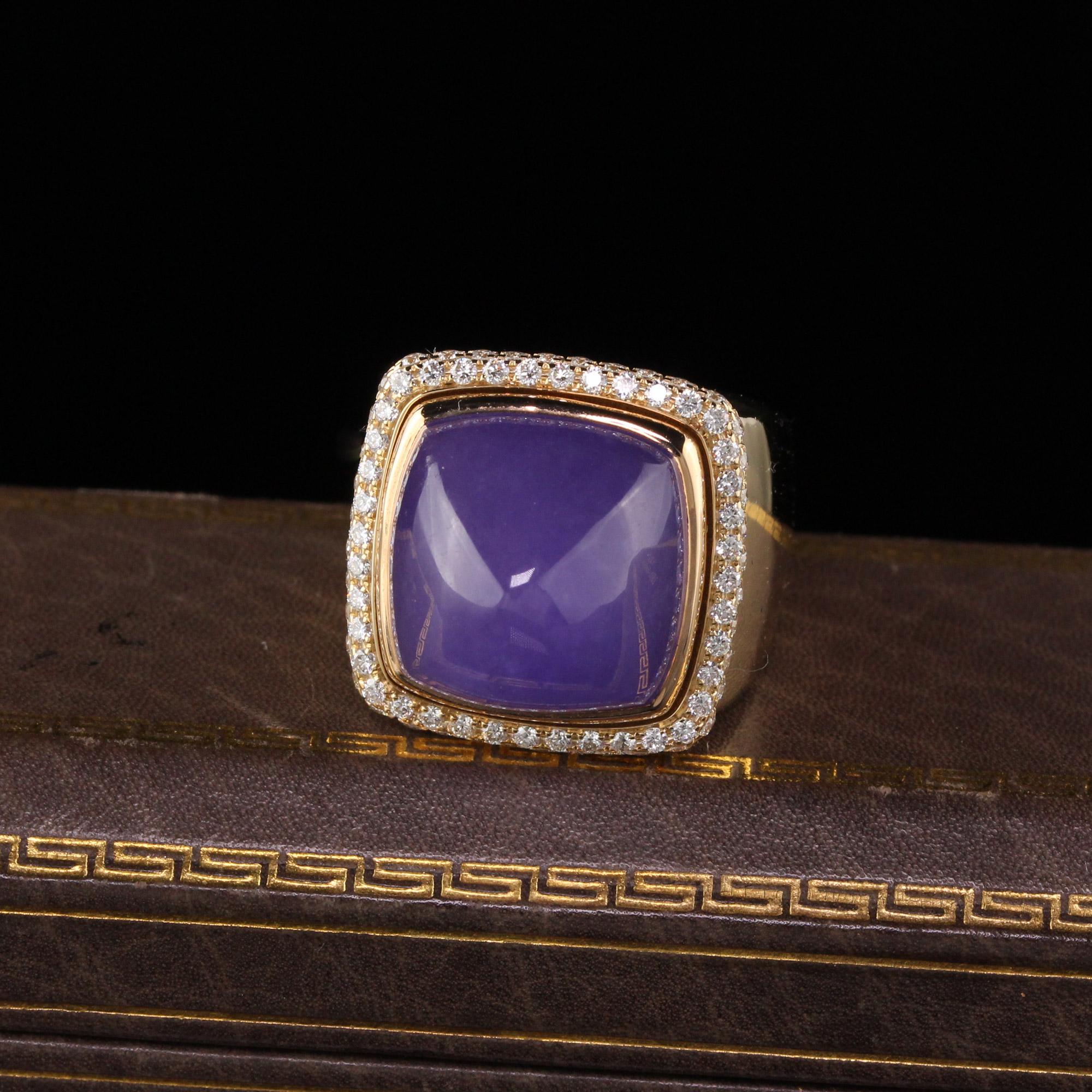 Gorgeous Fred Paris Interchangeable Statement Ring. Excellent like new condition. Features a lavender jade and a smoky Topaz 

#R0436

Metal: 18K Yellow Gold

Weight: 21.4 Grams

Total Diamond Weight: Approximately 0.50 CTS

Diamond Color: