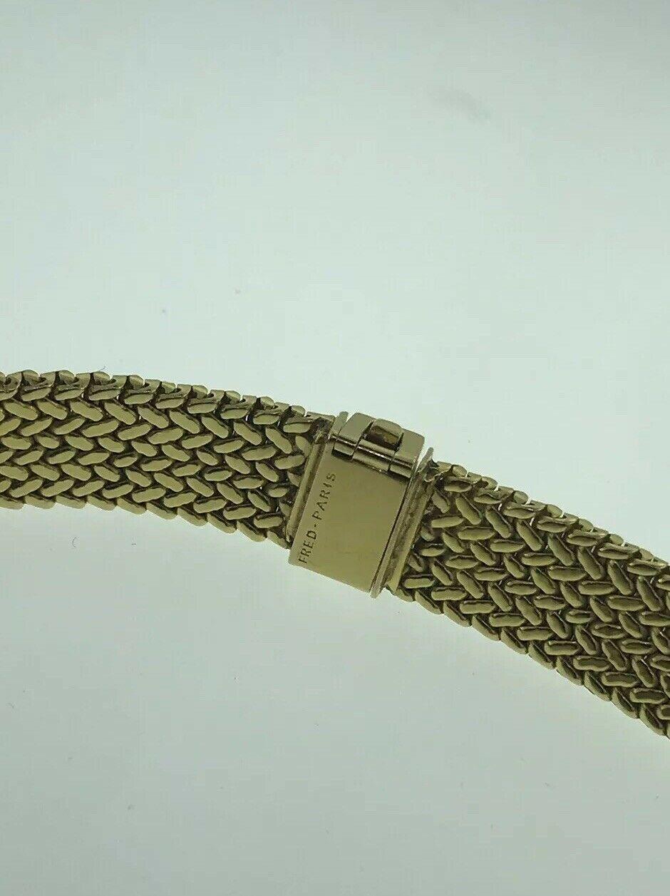 Women's Fred Paris Georges Lenfant 18 Karat Yellow Gold Choker Necklace Retro and Rare
