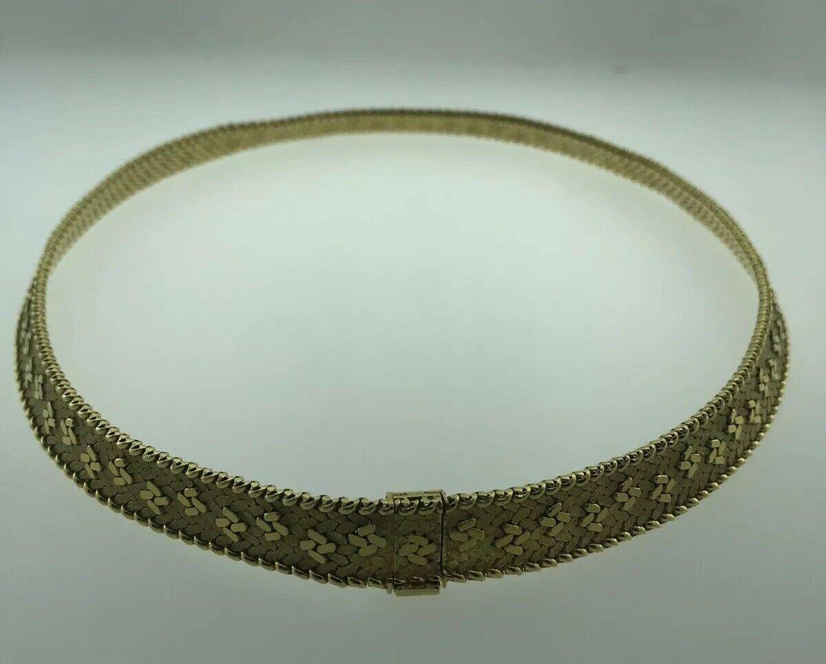 Fred Paris Georges Lenfant 18 Karat Yellow Gold Choker Necklace Retro and Rare 1