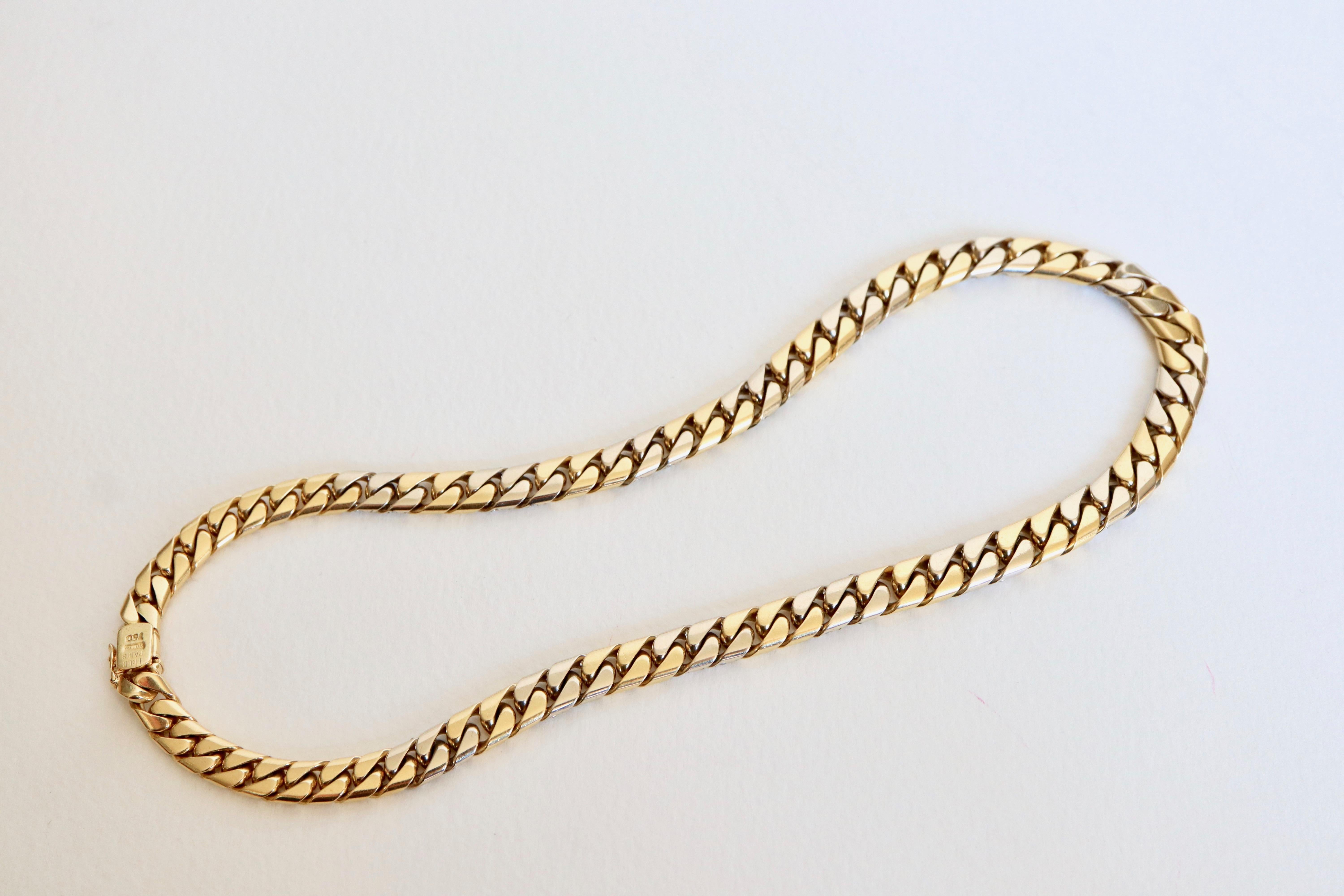Fred Paris Link Gold Necklace with Diamonds 3