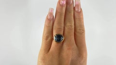 Fred Paris London Blue Topaz 18 Karat Yellow Gold Ring