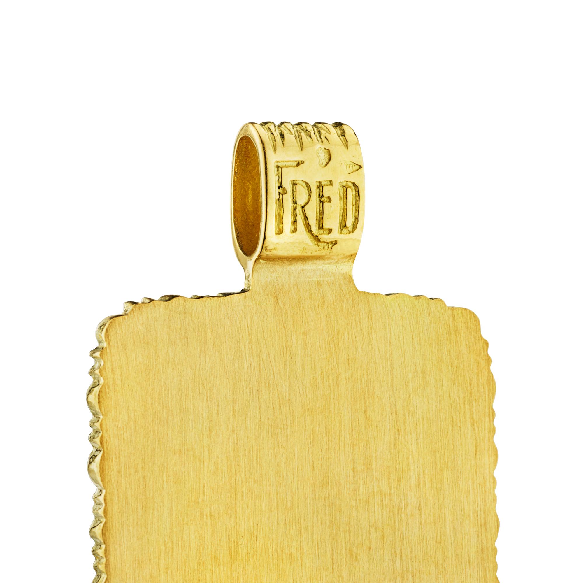 Fred Paris Sagittarius Gold Zodiac Vintage Anhänger Kette Halskette für Damen oder Herren im Angebot