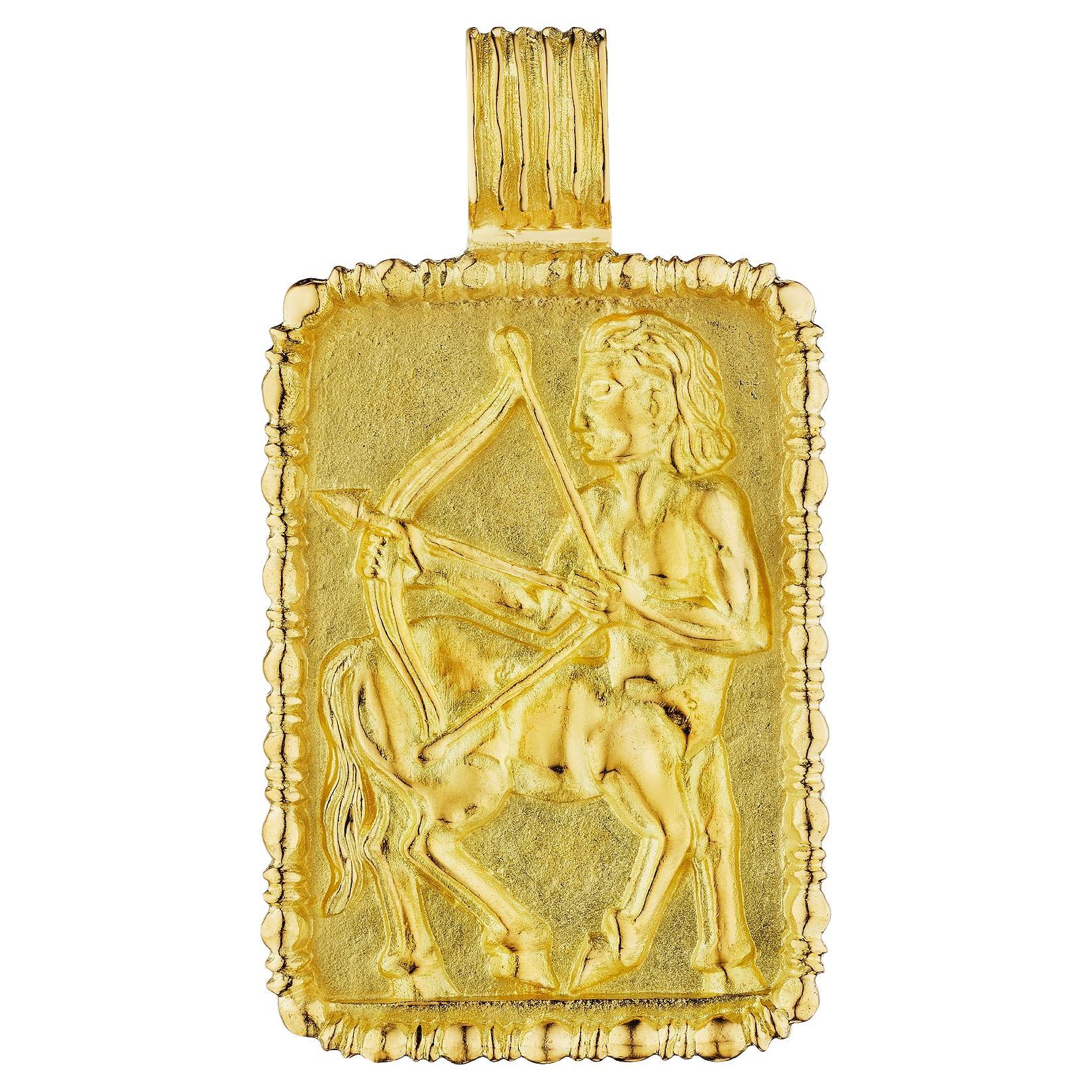 Fred Paris Collana a catena con ciondolo d
oro dello Zodiaco Vintage